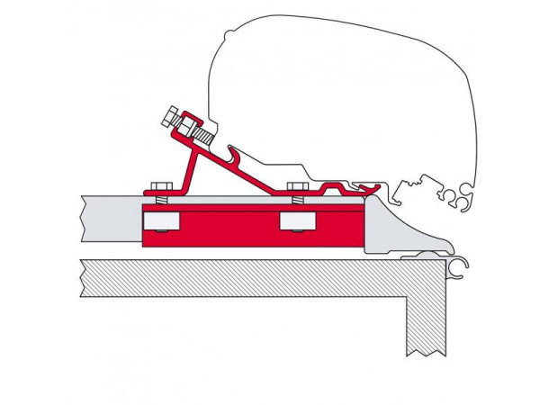 Adaptér pro uchycení markýzy Fiamma F65 a F80S na upevňovací tyč Fiamma Fixing Bar Pro L - DO RM41114