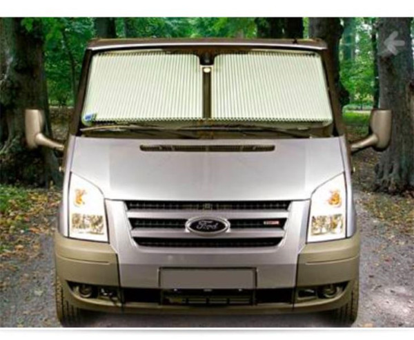 Zatemňovací žaluzie na boční okna z plisované látky REMIfront IV na Ford Transit Custom V363 (2014-) šedá