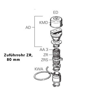 Přívodní trubka E4000 ZR 80mm