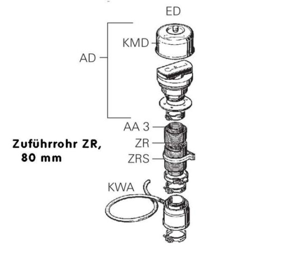 Přívodní trubka E4000 ZR 80mm