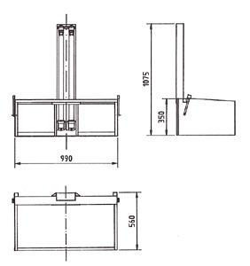 Držák 3-bodového pásu 990 mm