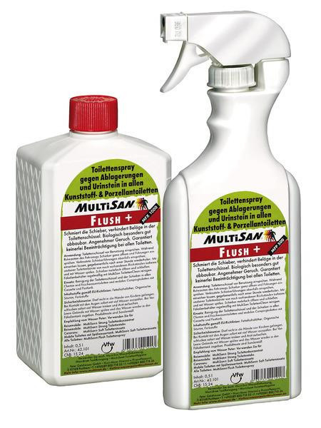 Čistící prostředek na toalety v láhvi s rozprašovačem Flush+ MultiSan 500 ml