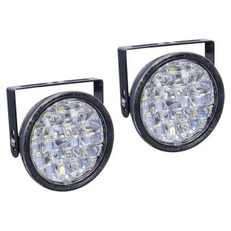 Světla pro denní svícení 18LED 12/24V kulatá