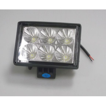 Svítilna pracovní 6 LED, 12-24V, 6*3W, 128x82mm