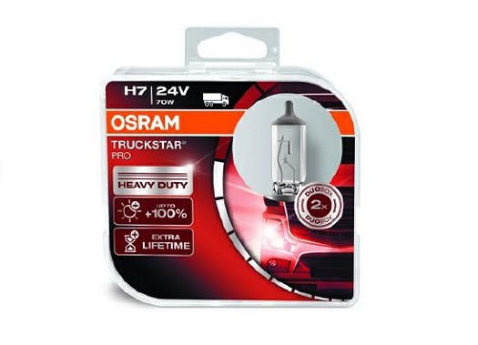 Sada žárovek H7 24V OSRAM TRUCKSTAR PK26D 2Ks 100 % svitivost navic