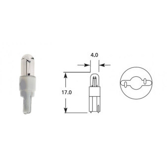 Žárovka 24V KW2x4,6d 1,2W plast