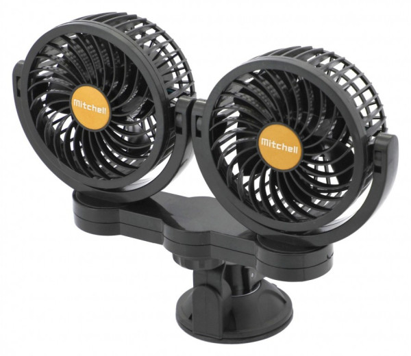 Ventilátor Mitchell DUO 2x108mm, 24V na přísavku