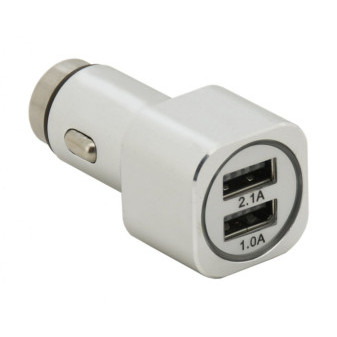 Zástrčka 2x USB 12-24V 5V(1.0;2.1A) METAL - zrušeno!