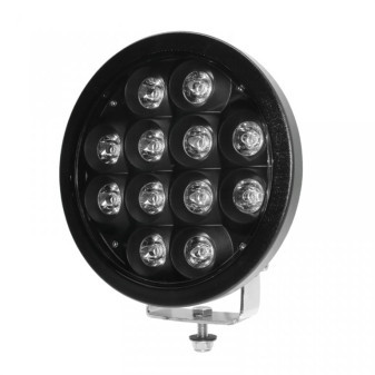 Svítilna pracovní LED - průměr 230 mm, 12-48V, 12 CREE LED, 72W, 7700Lm