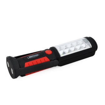 Svítilna pracovní s magnety a hákem 10x0,2W LED + 1 LED 0,5W, 200lm, otočná 180°, 3xAA