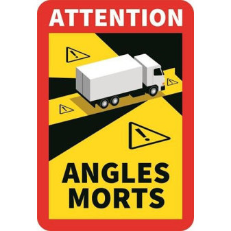 Samolepka Mrtvý úhel - Angles Morts 250X170 mm na auto