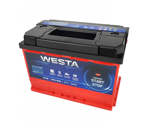 Autobaterie WESTA RED 12V/78 Ah EFB start-stop