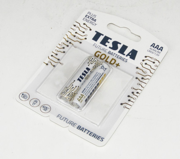 Baterie AAA1,5V alkalická TESLA - balení 2 kusů Gold