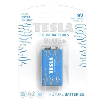 Baterie 9V BLUE zinko-uhlíková TESLA