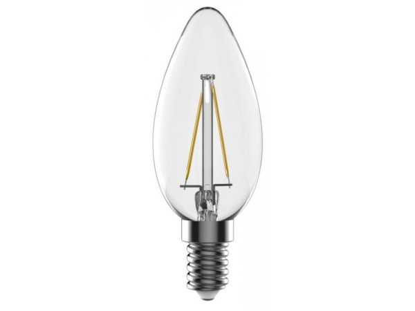 Žárovka TESLA bytová LED FILAMENT RETRO svíčka E14, 4.2W, 230V, 470lm, 25 000h, 2700K teplá, 360st,čirá