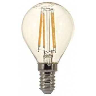 Žárovka TESLA bytová LED miniglobe FILAMENT RETRO E14, 4W, 230V,470lm,25 000h, 2700K teplá bílá, 360st, čirá