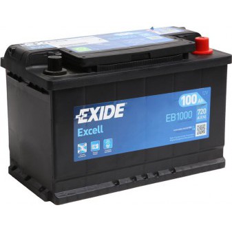 Autobaterie  100Ah P, s.p.720A, EXIDE Excell, 12V, 315x175x205