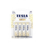 Baterie AA GOLD 1,5V alkalická TESLA - balení 4 kusů