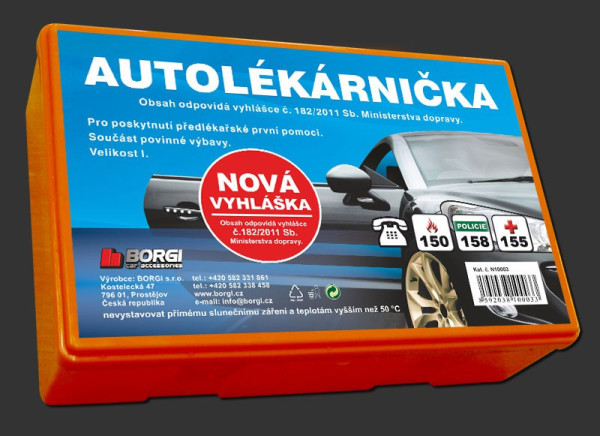 Autolékárnička plastová, velikost I