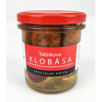 Tatínkova klobása 180g - sterilovaný masný výrobek Machač