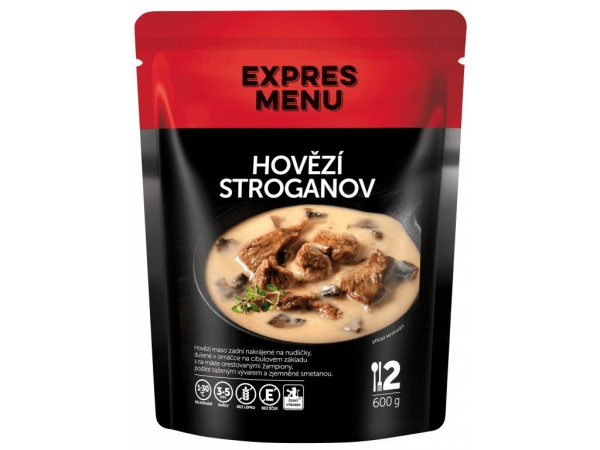 Expres Menu Hovězí Stroganov - 2 porce - 600g