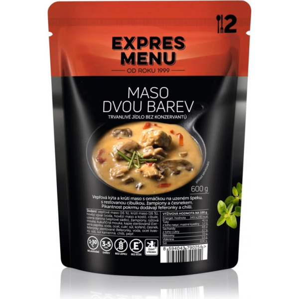 Expres Menu Maso dvou barev - 2 porce - 600g