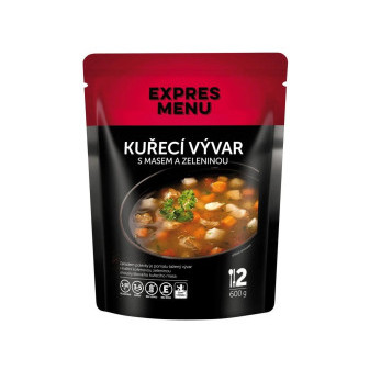 Expres Menu Kuřecí vývar s masem a zeleninou- 2 porce - 600g