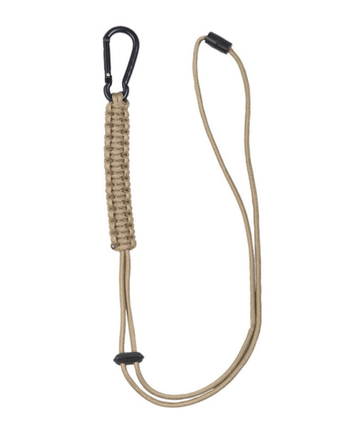 Šňůra PARACORD s karabinou COYOTE - 57cm