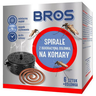 Odpuzovač - Spirály proti komárům Bros s krytem - 6 ks